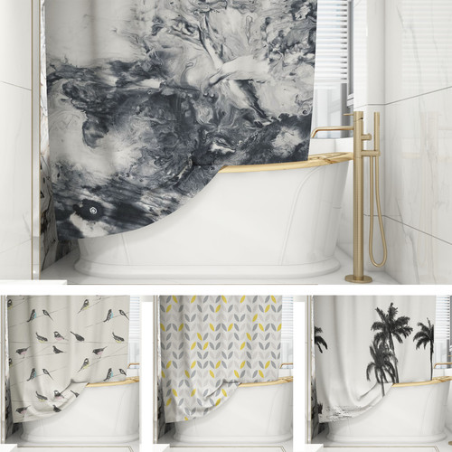 Bathroom fabric shower - bathroom,