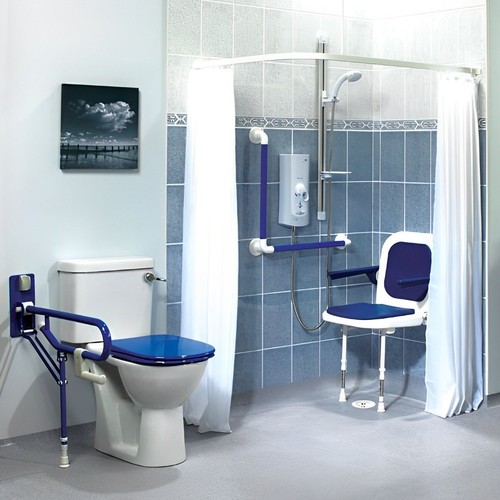 Akw white shower curtain - shower,