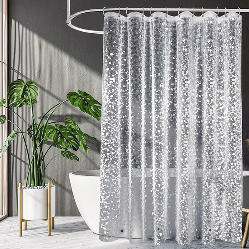 Clear pebble shower - 3d, curtain